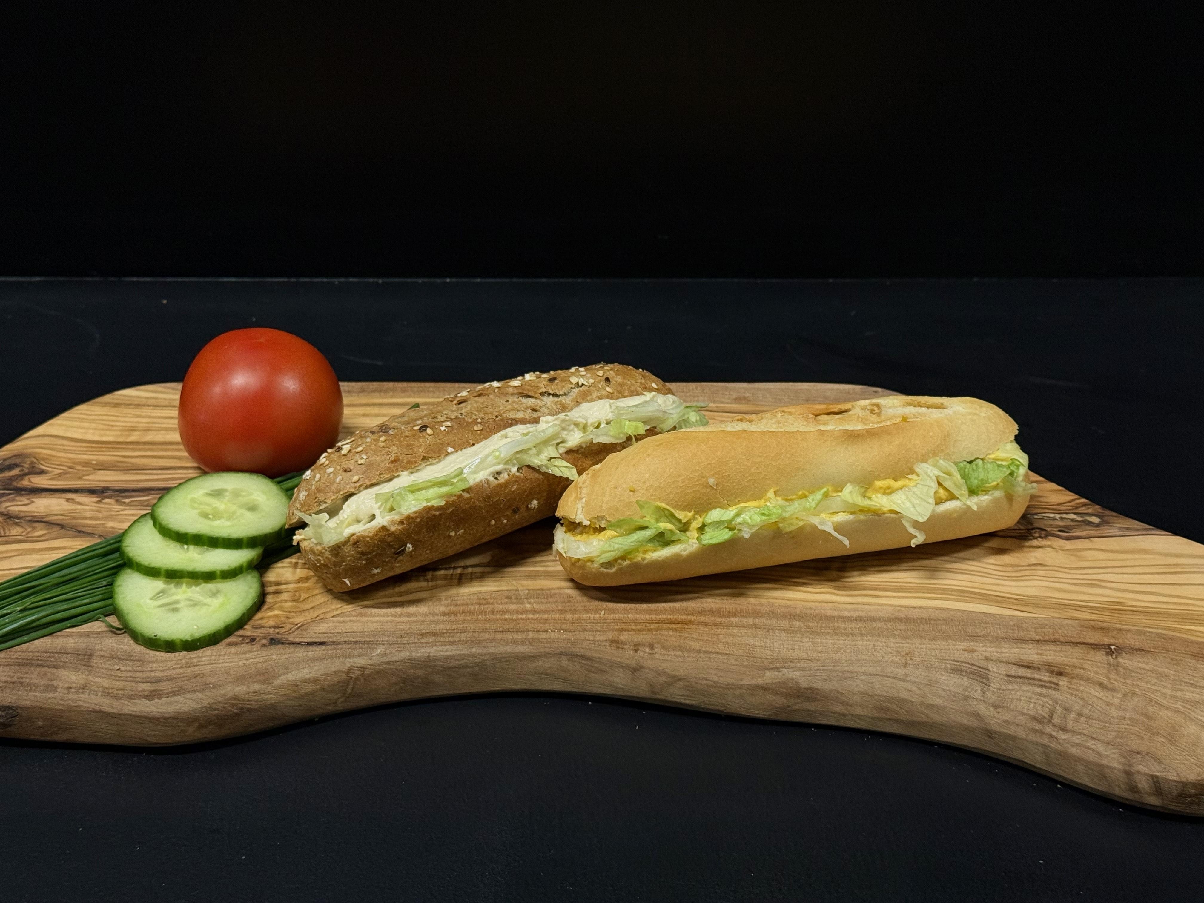Gedecoreerde pistoletten lunch VEGAN